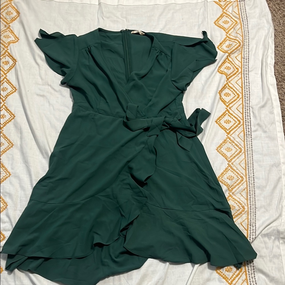 altard state Elegant Green Wrap Dress